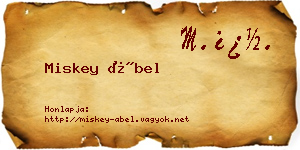 Miskey Ábel névjegykártya