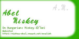 abel miskey business card